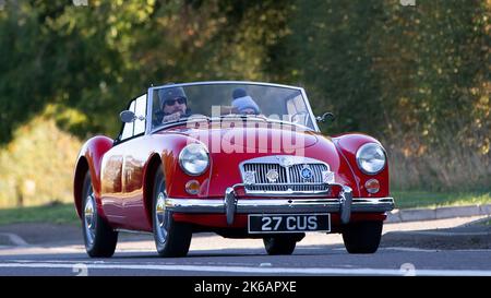 Red 1961 MG Ein Klassiker Stockfoto