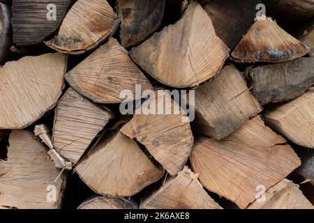 gehacktes Holz Stockfoto