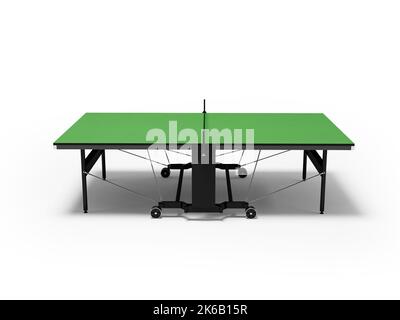 3D Abbildung der professionellen Tennistafel auf weißem Hintergrund mit Schatten Stockfoto