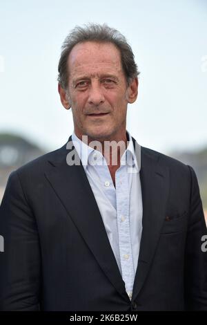 Schauspieler Vincent Lindon, Jurymitglied der Ausgabe 75. der Filmfestspiele von Cannes am 17. Mai 2022 Stockfoto