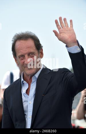 Schauspieler Vincent Lindon, Jurymitglied der Ausgabe 75. der Filmfestspiele von Cannes am 17. Mai 2022 Stockfoto