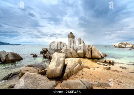 Der Strand bei Hon Co-Ca Na in Ninh Thuan Provinz, Vietnam Stockfoto