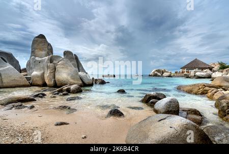 Der Strand bei Hon Co-Ca Na in Ninh Thuan Provinz, Vietnam Stockfoto