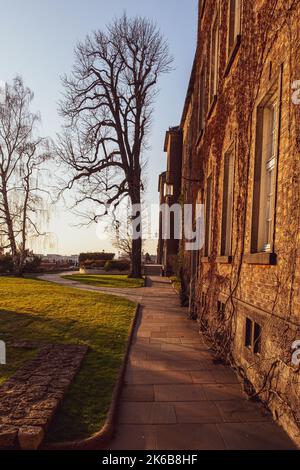 Das königliche Schloss Wawel, eine Residenz im Zentrum von Krakau. Historische und kulturelle wichtige Stätte in Polen Stockfoto