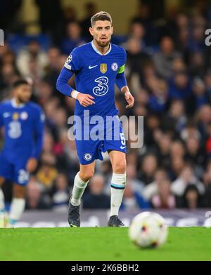 05. Oktober 2022 - Chelsea gegen AC Mailand - UEFA Champions League - Gruppe E - Stamford Bridge die Chelsea-Mannschaft Jorgins während des UEFA Champions League-Spiels der Gruppe E in Stamford Bridge, London. Picture : Mark Pain / Alamy Live News Stockfoto