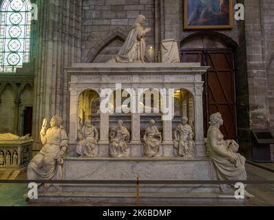 königsgrab, 13.. Jahrhundert, Basilika Saint-Denis, Paris, Frankreich Stockfoto