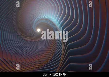 Schöne abstrakte bunte Wirbel goldenen Schnitt Hintergrund. Dynamische Starburst-Welle. 3D Rendering Illustration Hintergrund Muster für Design. Stockfoto