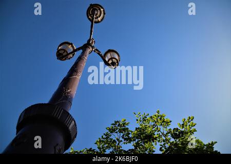 Vintage Street Lamp aus der Stadt Dubai Stockfoto