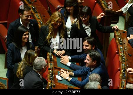 Antonio Conte während der konstituierenden Sitzung des italienischen Parlaments am 13. Oktober 2022 in Rom, Italien. Stockfoto