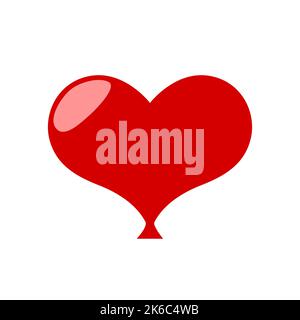 Herz-Symbol Für Roten Ballon. Vektorbild. Stock Vektor