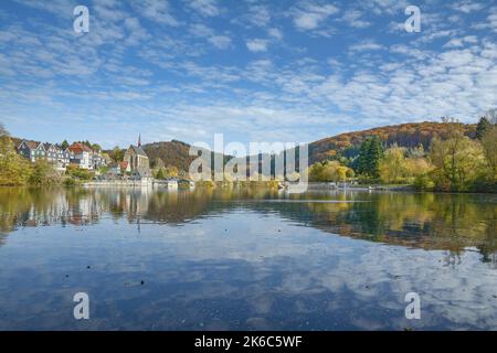 Beyenburger Stausee Stausee,Wuppertal,Bergisches Land,Nordrhein-Westfalen,Deutschland Stockfoto