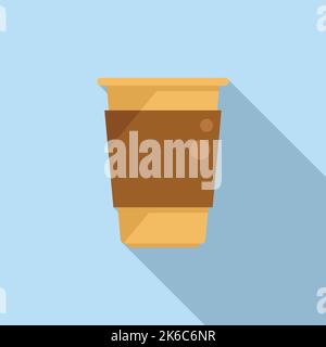 Flache Vektorgrafik für die Herstellung von Kaffeetassen. Eco-Behälter. Verpackungsökologie Stock Vektor