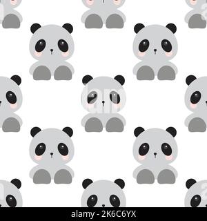 Panda Puppe nahtlose Textur Muster. Stock Vektor
