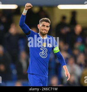 05. Oktober 2022 - Chelsea gegen AC Mailand - UEFA Champions League - Gruppe E - Stamford Bridge die Chelsea-Mannschaft Jorgins während des UEFA Champions League-Spiels der Gruppe E in Stamford Bridge, London. Picture : Mark Pain / Alamy Live News Stockfoto