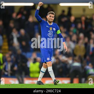 05. Oktober 2022 - Chelsea gegen AC Mailand - UEFA Champions League - Gruppe E - Stamford Bridge die Chelsea-Mannschaft Jorgins während des UEFA Champions League-Spiels der Gruppe E in Stamford Bridge, London. Picture : Mark Pain / Alamy Live News Stockfoto