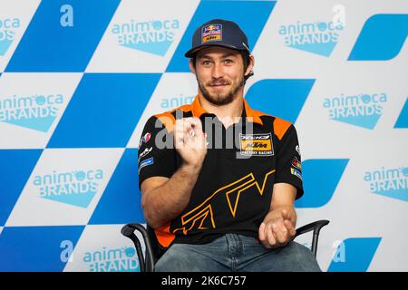 Phillip Island, Australien. 13. Oktober 2022. Pressekonferenz vor dem Animoca Brands Australian Grand Prix der MotoGP auf dem Phillip Island Circuit. 13. Oktober 2022 in Bild: REMY GARDNER Rueda de prensa previa al Gran Premio de MotoGP de Australia en el Circuito Internacional de Phillip Island. 13 de Octubre de 2022 POOL/ MotoGP.com/Cordon die Pressebilder sind nur für redaktionelle Zwecke bestimmt. Obligatorischer Kredit: © motogp.com Kredit: CORDON PRESS/Alamy Live News Stockfoto