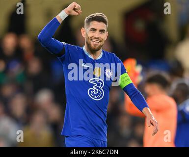 05. Oktober 2022 - Chelsea gegen AC Mailand - UEFA Champions League - Gruppe E - Stamford Bridge die Chelsea-Mannschaft Jorgins während des UEFA Champions League-Spiels der Gruppe E in Stamford Bridge, London. Picture : Mark Pain / Alamy Live News Stockfoto