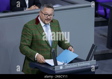 Berlin, Deutschland. 12. Oktober 2022. Stefan Keuter (AfD) während einer Sitzung des Deutschen Bundestages. Kredit: dpa/Alamy Live Nachrichten Stockfoto