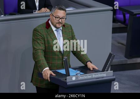 Berlin, Deutschland. 12. Oktober 2022. Stefan Keuter (AfD) während einer Sitzung des Deutschen Bundestages. Kredit: dpa/Alamy Live Nachrichten Stockfoto