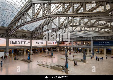 Moynihan Train Hall, Pennsylvania Station, Manhattan, New York, USA Stockfoto