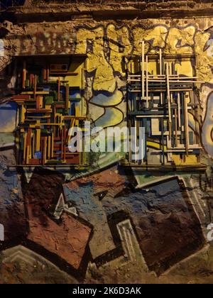 Athen, Griechenland, Dienstag 13. Oktober 2022 schöne Street Art im Zentrum der Stadt Moderne künstlerische Hintergrund hohe Qualität großdimensionale Drucke Stockfoto