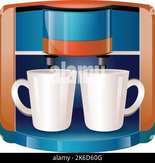 Kaffeemaschine Maschine Symbol Cartoon Vektor. Cafe-Drink. Kaffeekapsel Stock Vektor