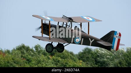 Replica British SE5a Einsitzer ersten Weltkrieg Kämpfer Scout. Stockfoto