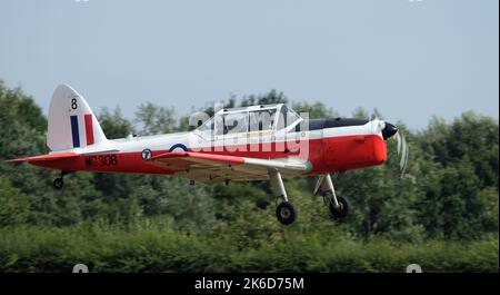 Der de Havilland Canada DHC-1 Chipmunk ist ein Tandem-Triebfahrzeug mit zwei Sitzen und einmotorigen Triebfahrzeugen, das in Kanada entwickelt und entwickelt wurde Stockfoto