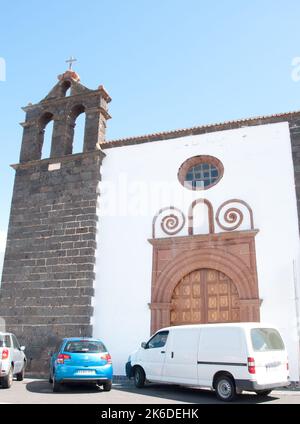 Franziskanerkloster (1588), Teguise, Lanzarote, Kanarische Inseln. Teguise war bis 1852 die Hauptstadt Lanzarotes und ist reich an Geschichte. Für Cen Stockfoto