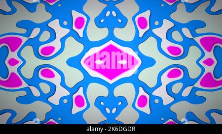 Bunte Neon nostalgisch elegant psychedelisch kaleidoskopischen Hintergrund. Stockfoto