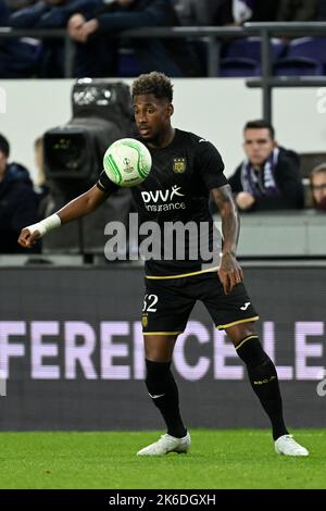 BRÜSSEL - Michael Murillo von RSC Anderlecht während des UEFA Conference League-Spiels zwischen RSC Anderlecht und dem FC West Ham United am 6. Oktober 2022 im Lotto Park-Stadion in Brüssel, Belgien. ANP | Dutch Height | Gerrit van Keulen Stockfoto