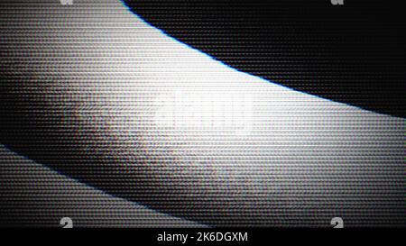 Monochromer dynamischer Cyberpunk schlechter tv-Effekt, geräuschvoller psychedelischer welliger dunkler irisierender Hintergrund. Stockfoto