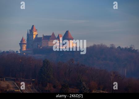 Schloss Kreuzenstein in Niederösterreich, Österreich Stockfoto