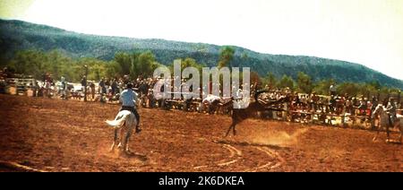 Eine Szene aus dem Jahr 1972 mit der Bar im Alice Springs Rodeo, Australien Stockfoto