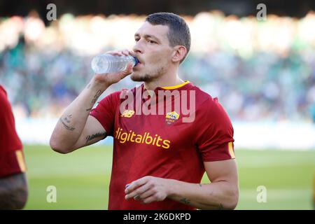 Sevilla, Spanien. 1. Oktober 2022. Andrea Belotti (11) aus Roma, die während des UEFA Europa League-Spiels zwischen Real Betis und Roma im Estadio Benito Villamarin in Sevilla gesehen wurden. (Foto: Gonzales Photo/Alamy Live News Stockfoto