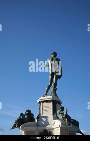 Statue von David Piazza Michelangelo Florenz Italien Stockfoto