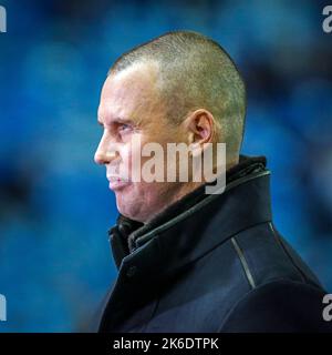 Kenny Miller, ein ehemaliger Profi-Fußballspieler, der für mehrere Mannschaften Stürmer spielte, war dann Assistenztrainer des FC Falkirk Stockfoto