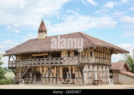 Typisches Bauernhaus in Bresse im Departement Ain, Frankreich Stockfoto