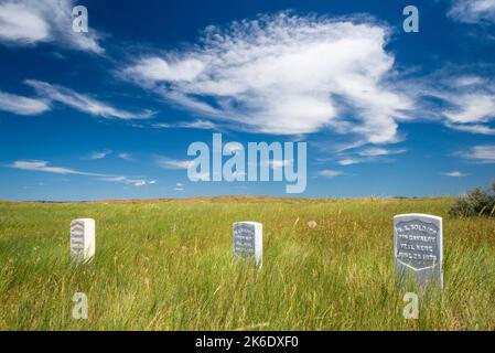 Foto des Little Bighorn Battlefield National Monument an einem schönen Sommernachmittag. Garryowen, Montana, USA. Stockfoto