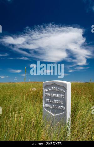 Foto des Little Bighorn Battlefield National Monument an einem schönen Sommernachmittag. Garryowen, Montana, USA. Stockfoto