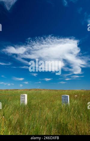 Foto des Little Bighorn Battlefield National Monument an einem schönen Sommernachmittag. Garryowen, Montana, USA. Stockfoto