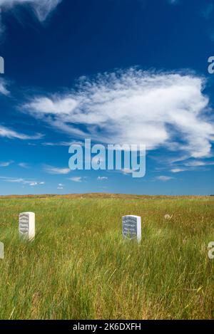 Foto des Little Bighorn Battlefield National Monument an einem schönen Sommernachmittag. Garryowen, Montana, USA. Stockfoto