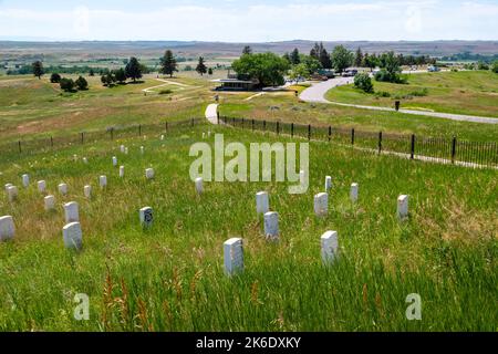 Foto des Little Bighorn Battlefield National Monument an einem schönen Sommernachmittag. Garryowen, Montana, USA. Stockfoto