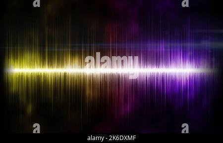 Line Soundwave abstrakter Hintergrund mit Voice Music Technologie. Flow Soundwave-Design. Stockfoto