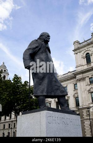 Sir Winston Churchill Statue Parliament Square London Stockfoto