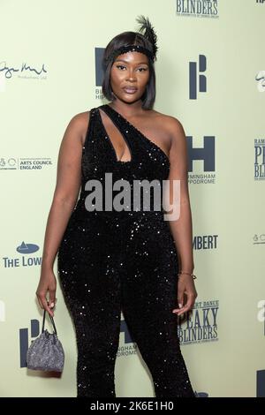 Dymund bei der Eröffnungsnacht von Ramberts Peaky Blinders: The Redemption of Thomas Shelby im Troubadour Wembley Park Theatre in London. Bilddatum: Donnerstag, 13. Oktober 2022. Stockfoto