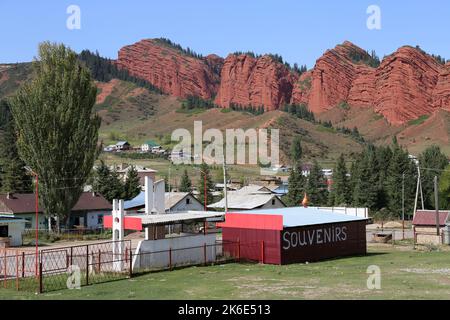 Jeti Oguz, Region Issyk Kul, Kirgisistan, Zentralasien Stockfoto