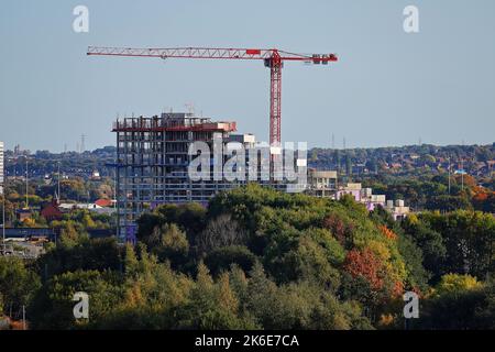 Springwell Gardens Apartments im Bau im Stadtzentrum von Leeds Stockfoto