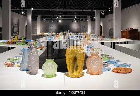 Glasausstellung im Mazovianischen Museum, Art Déco-Sammlung, Plock, Polen Stockfoto