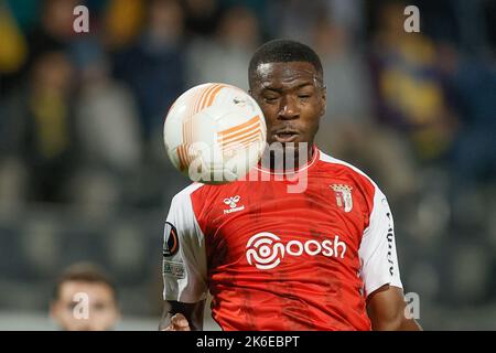 Braga's Sikou Niakate, aufgenommen während eines Spiels zwischen dem belgischen Fußballteam Royale Union Saint-Gilloise und dem portugiesischen Club SC Braga, Donnerstag, 13. Oktober 2022 in Heverlee, Belgien, das vierte von sechs Spielen in der Gruppenphase des UEFA Europa League-Wettbewerbs. BELGA FOTO BRUNO FAHY Stockfoto